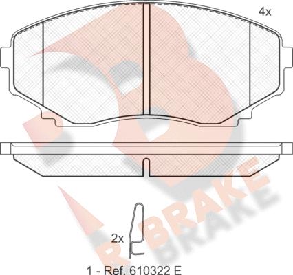 R Brake RB1345 - Əyləc altlığı dəsti, əyləc diski furqanavto.az