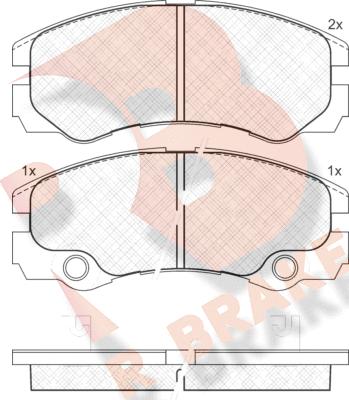 R Brake RB1354 - Əyləc altlığı dəsti, əyləc diski furqanavto.az