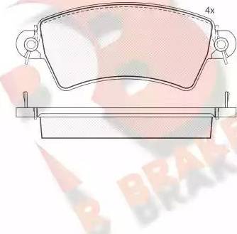 R Brake RB1365 - Əyləc altlığı dəsti, əyləc diski furqanavto.az