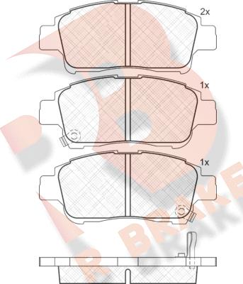 R Brake RB1304 - Əyləc altlığı dəsti, əyləc diski furqanavto.az