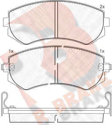 R Brake RB1300 - Əyləc altlığı dəsti, əyləc diski furqanavto.az