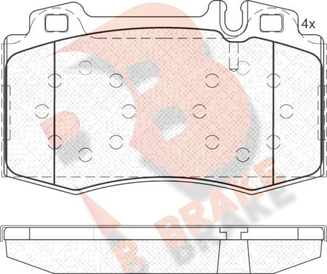 R Brake RB1389 - Əyləc altlığı dəsti, əyləc diski furqanavto.az