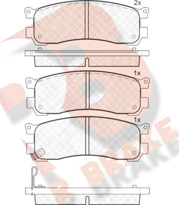 R Brake RB1382 - Əyləc altlığı dəsti, əyləc diski furqanavto.az