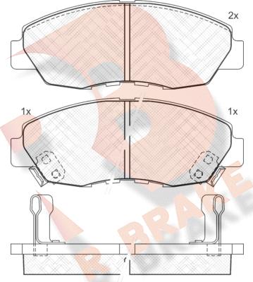 R Brake RB1329 - Əyləc altlığı dəsti, əyləc diski furqanavto.az