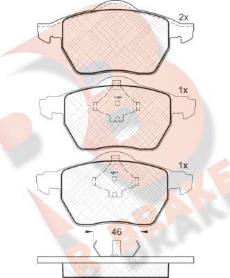 R Brake RB1294 - Əyləc altlığı dəsti, əyləc diski furqanavto.az