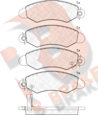 R Brake RB1293 - Əyləc altlığı dəsti, əyləc diski furqanavto.az