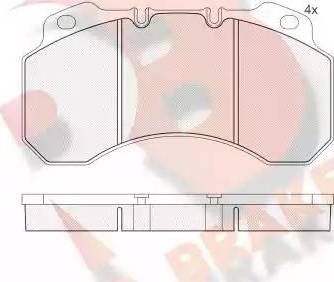 R Brake RB1245 - Əyləc altlığı dəsti, əyləc diski furqanavto.az