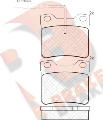 R Brake RB1241 - Əyləc altlığı dəsti, əyləc diski furqanavto.az