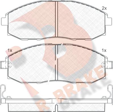 R Brake RB1266 - Əyləc altlığı dəsti, əyləc diski furqanavto.az