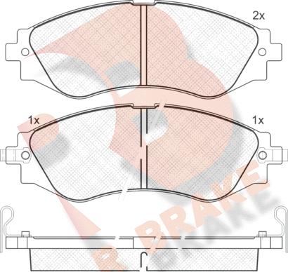 R Brake RB1260 - Əyləc altlığı dəsti, əyləc diski furqanavto.az