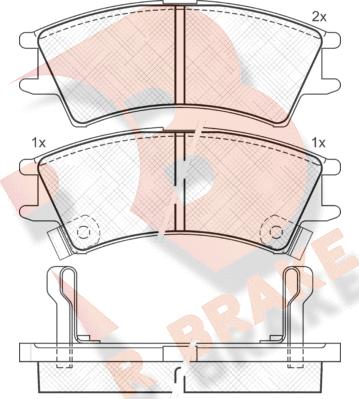 R Brake RB1268 - Əyləc altlığı dəsti, əyləc diski furqanavto.az