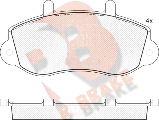 R Brake RB1219 - Əyləc altlığı dəsti, əyləc diski furqanavto.az