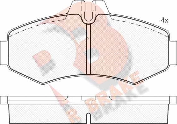 R Brake RB1288 - Əyləc altlığı dəsti, əyləc diski furqanavto.az