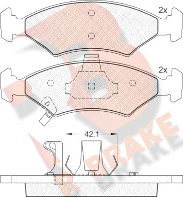 R Brake RB1231 - Əyləc altlığı dəsti, əyləc diski furqanavto.az