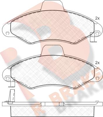 R Brake RB1229 - Əyləc altlığı dəsti, əyləc diski furqanavto.az