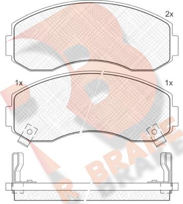 R Brake RB1224 - Əyləc altlığı dəsti, əyləc diski furqanavto.az