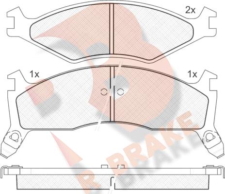 R Brake RB1270 - Əyləc altlığı dəsti, əyləc diski furqanavto.az