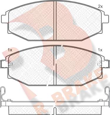 R Brake RB1272 - Əyləc altlığı dəsti, əyləc diski furqanavto.az