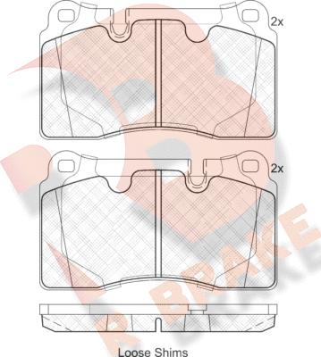 R Brake RB1790 - Əyləc altlığı dəsti, əyləc diski furqanavto.az