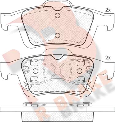 R Brake RB1743 - Əyləc altlığı dəsti, əyləc diski furqanavto.az