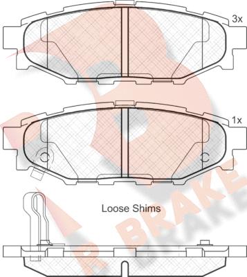 R Brake RB1759 - Əyləc altlığı dəsti, əyləc diski furqanavto.az