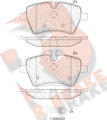 R Brake RB1756 - Əyləc altlığı dəsti, əyləc diski furqanavto.az