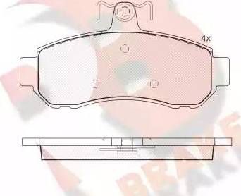 R Brake RB1752 - Əyləc altlığı dəsti, əyləc diski furqanavto.az