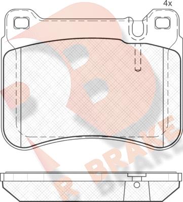 R Brake RB1769 - Əyləc altlığı dəsti, əyləc diski furqanavto.az