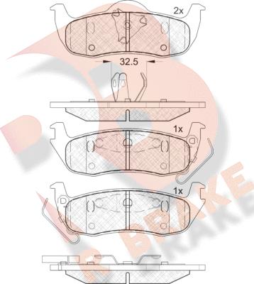 R Brake RB1766 - Əyləc altlığı dəsti, əyləc diski furqanavto.az