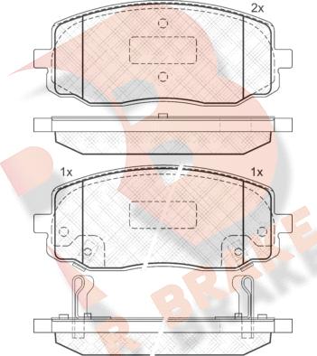 R Brake RB1709 - Əyləc altlığı dəsti, əyləc diski furqanavto.az