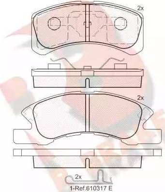 R Brake RB1701 - Əyləc altlığı dəsti, əyləc diski furqanavto.az