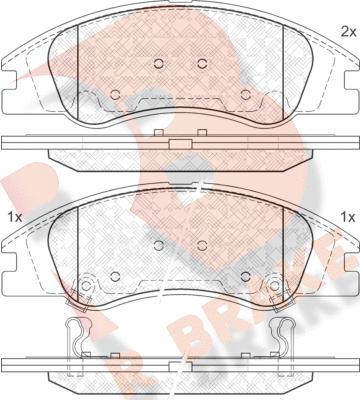 R Brake RB1708 - Əyləc altlığı dəsti, əyləc diski furqanavto.az