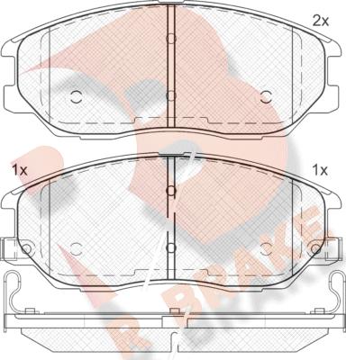 R Brake RB1714 - Əyləc altlığı dəsti, əyləc diski furqanavto.az