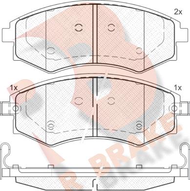 R Brake RB1716 - Əyləc altlığı dəsti, əyləc diski furqanavto.az