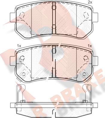 R Brake RB1712 - Əyləc altlığı dəsti, əyləc diski furqanavto.az