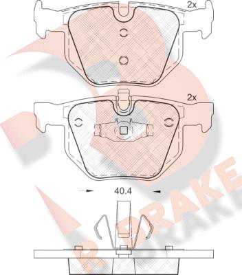 R Brake RB1739 - Əyləc altlığı dəsti, əyləc diski furqanavto.az