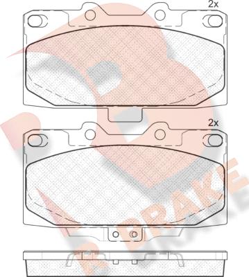 R Brake RB1733 - Əyləc altlığı dəsti, əyləc diski furqanavto.az