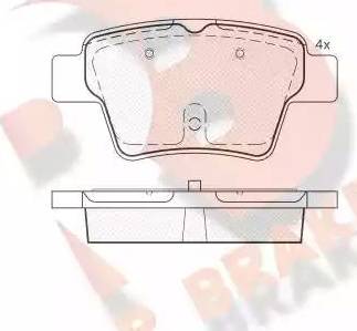 R Brake RB1729 - Əyləc altlığı dəsti, əyləc diski furqanavto.az