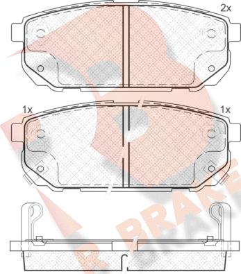 R Brake RB1720 - Əyləc altlığı dəsti, əyləc diski furqanavto.az