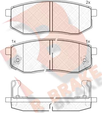 R Brake RB1721 - Əyləc altlığı dəsti, əyləc diski furqanavto.az