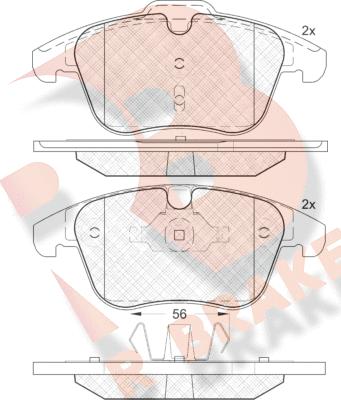 R Brake RB1775 - Əyləc altlığı dəsti, əyləc diski furqanavto.az