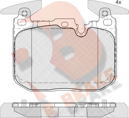 R Brake RB2093-200 - Əyləc altlığı dəsti, əyləc diski furqanavto.az