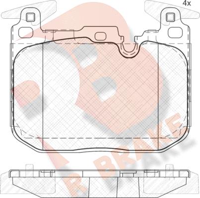 R Brake RB2093-203 - Əyləc altlığı dəsti, əyləc diski furqanavto.az