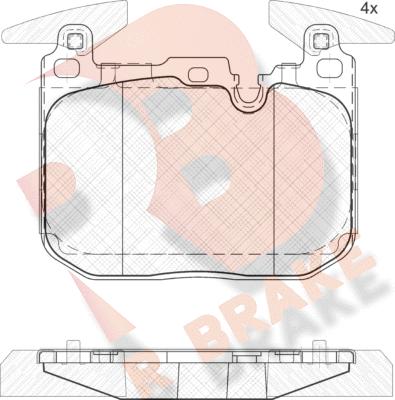 R Brake RB2093 - Əyləc altlığı dəsti, əyləc diski furqanavto.az