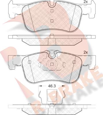 R Brake RB2063 - Əyləc altlığı dəsti, əyləc diski furqanavto.az