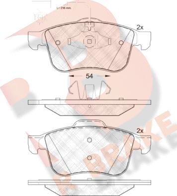 R Brake RB2007 - Əyləc altlığı dəsti, əyləc diski furqanavto.az