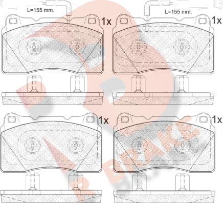 R Brake RB2010 - Əyləc altlığı dəsti, əyləc diski furqanavto.az