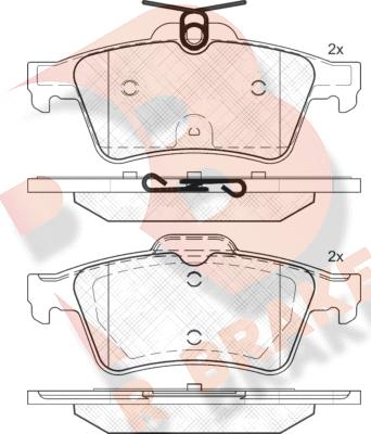 R Brake RB2013 - Əyləc altlığı dəsti, əyləc diski furqanavto.az