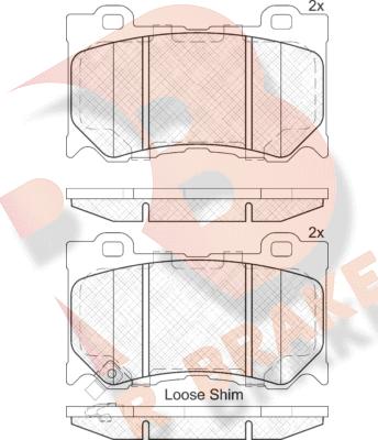 R Brake RB2089 - Əyləc altlığı dəsti, əyləc diski furqanavto.az