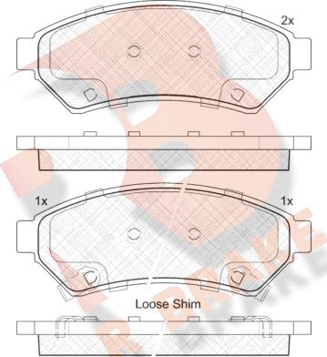 R Brake RB2081 - Əyləc altlığı dəsti, əyləc diski furqanavto.az